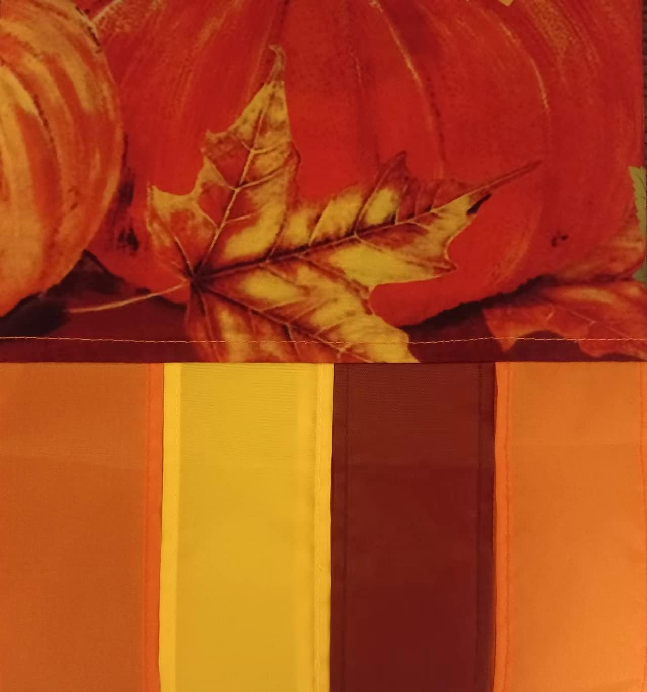 Tela vibrante de 40 pulgadas para otoño y otoño, tiempo de cosecha de calabaza con media de viento de girasol con colas de colores amarillo, naranja