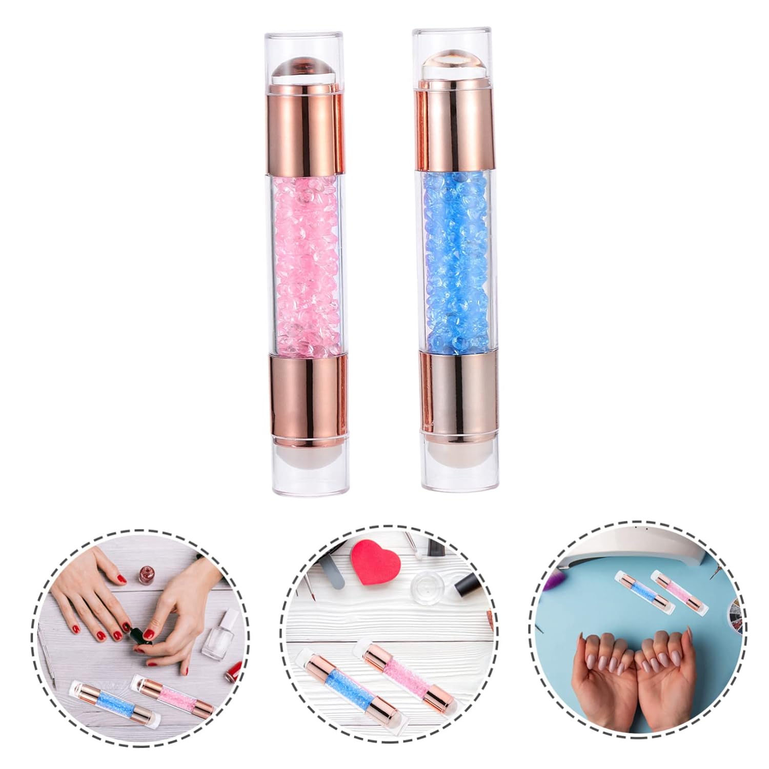 FOMIYES Sellos de uñas de silicona, herramientas de uñas de silicona, herramienta de uñas de punta francesa, impresora de arte de uñas, herramienta