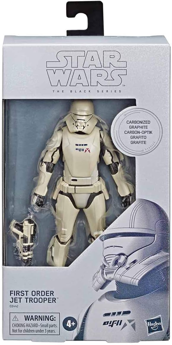 Star Wars The Rise of Skywalker Black Series First Order Jet Trooper – Figura de acción exclusiva grafito carbonizado, metálico
