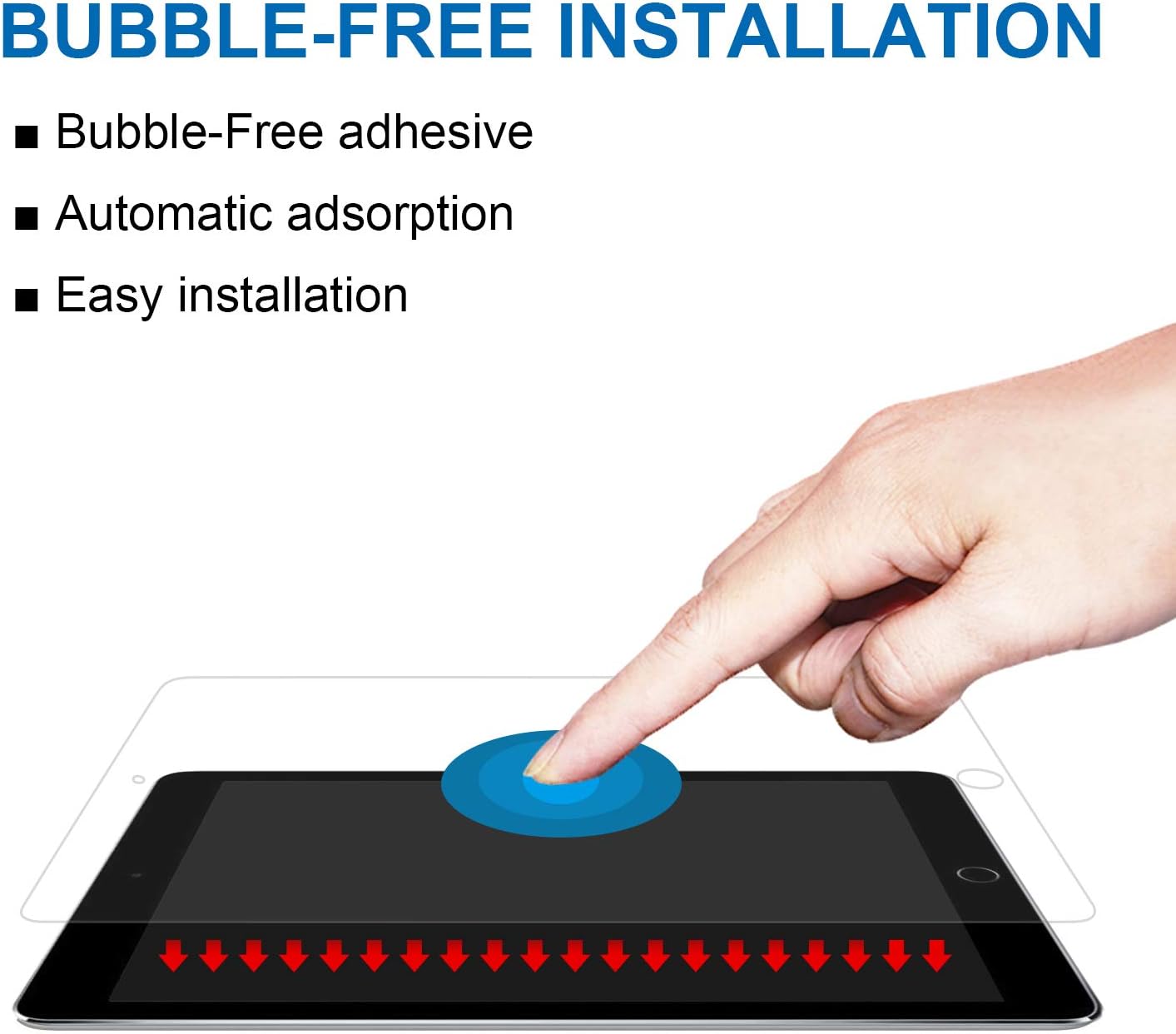 Protector de pantalla de vidrio templado antiluz azul 2 unidades para iPad Pro de 12.9 pulgadas (versión 20152017, 12 generación), cuidado de los