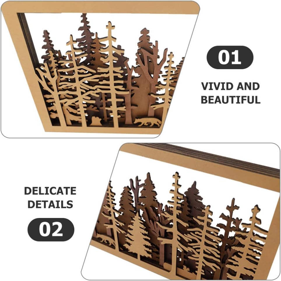 VOSAREA Decoración de pared rústica de animales del bosque, decoración de pared de granja de madera, decoración de animales de madera, adornos de