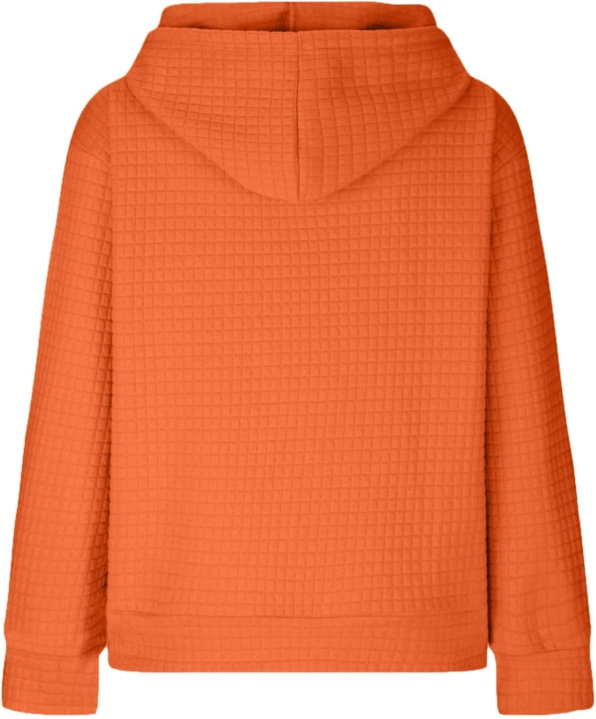 COTECRAM Sudaderas con capucha para mujer, talla grande, de manga larga, con bolsillo, casual, cuello redondo, gráfico, sudaderas, Naranja