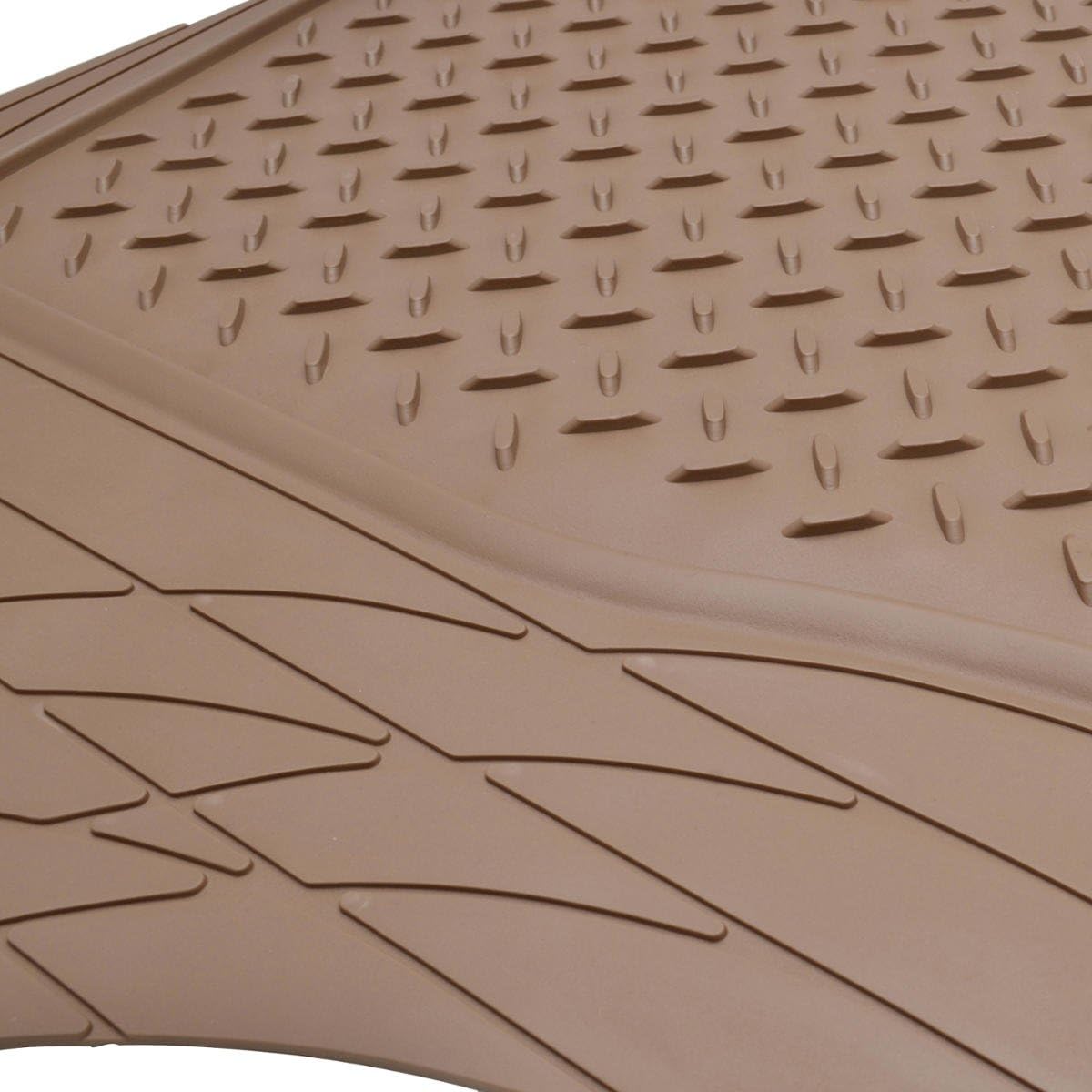 Motor Trend FlexTough tapetes para piso de caucho, de gran capacidad, base gruesa y forro para carga, para todos los climas juego de cobertura