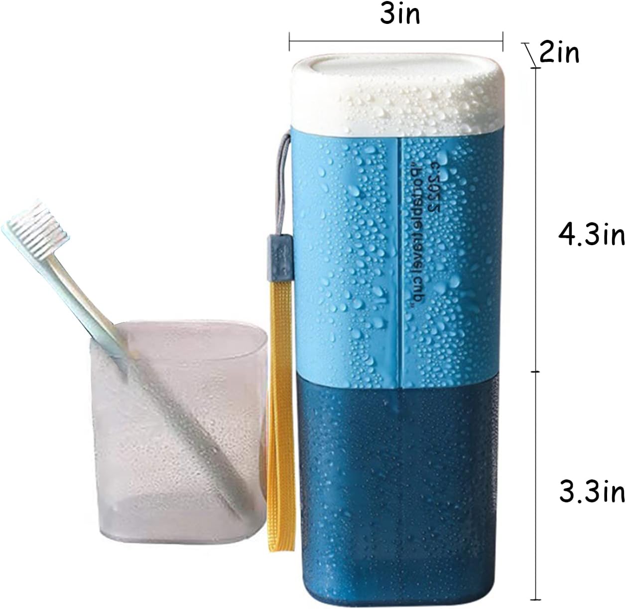 Estuche de viaje para cepillos de dientes, soporte portátil para cepillos de dientes, juego de pasta de dientes multifunción con taza, estuche para