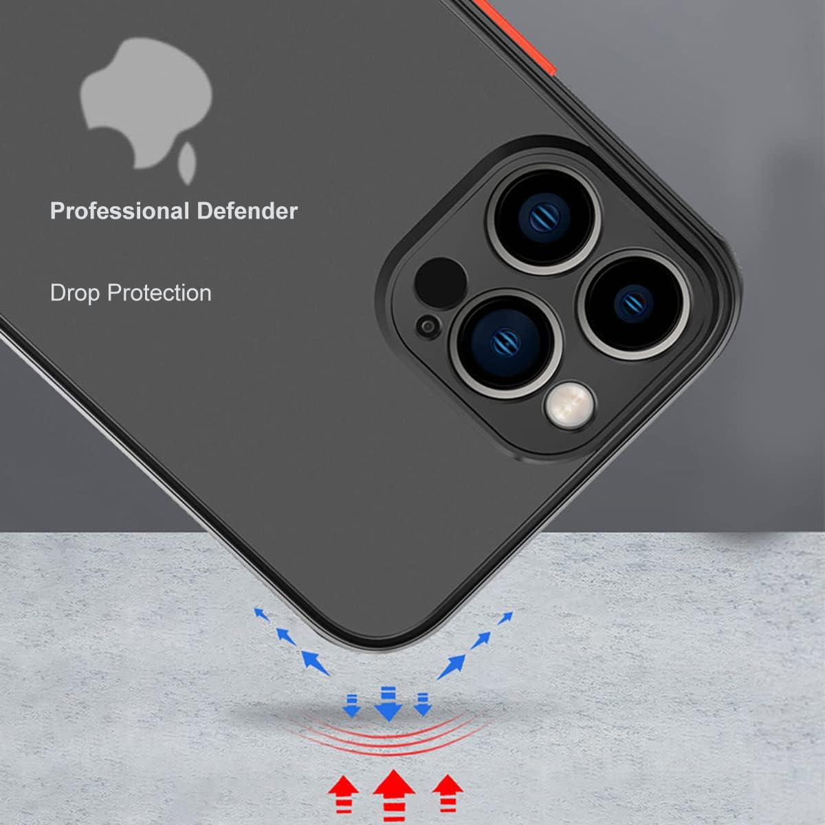 ZEZHOU Funda para iPhone 13 Pro con protector de lente de cámara de 6.1 pulgadas, cubierta de cuerpo completo a prueba de golpes, borde plano suave,
