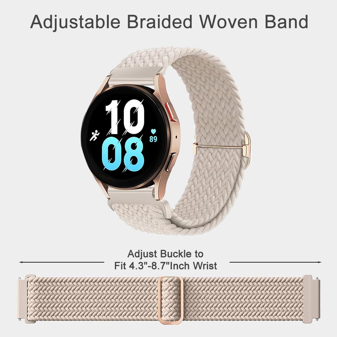 Correa de reloj compatible con Garmin Venu 2 PlusVenu SqVenuVivoactive 3, correa deportiva de 0.787 in para Galaxy Watch 654 Garmin Vivomove Sport,