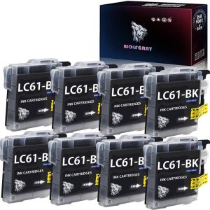 Wolfgray 8PK LC61BK – Cartuchos de tinta de repuesto para Brother LC-61 LC65 LC-61BK para usar con MFC-290C MFC-295CN MFC-J410W MFC-J415W (8 negro) Wolfgray 8PK LC61BK – Cartuchos de tinta de repuesto para Brother LC-61 LC65 LC-61BK para usar con MFC-290C MFC-295CN MFC-J410W MFC-J415W (8 negro)