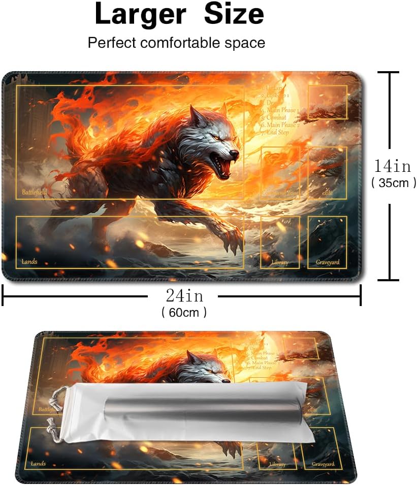 TCGMAT MTG Playmat – Impresión antideslizante en la parte trasera, ideal para entusiastas de los juegos de cartas, tapete de juego TCG, purificar