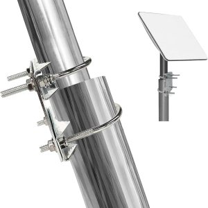 Soporte universal Starlink en poste para plato de soporte en U, antena de acero antivibración, soporte de abrazadera de perno en U, adaptador de Soporte universal Starlink en poste para plato de soporte en U, antena de acero antivibración, soporte de abrazadera de perno en U, adaptador de