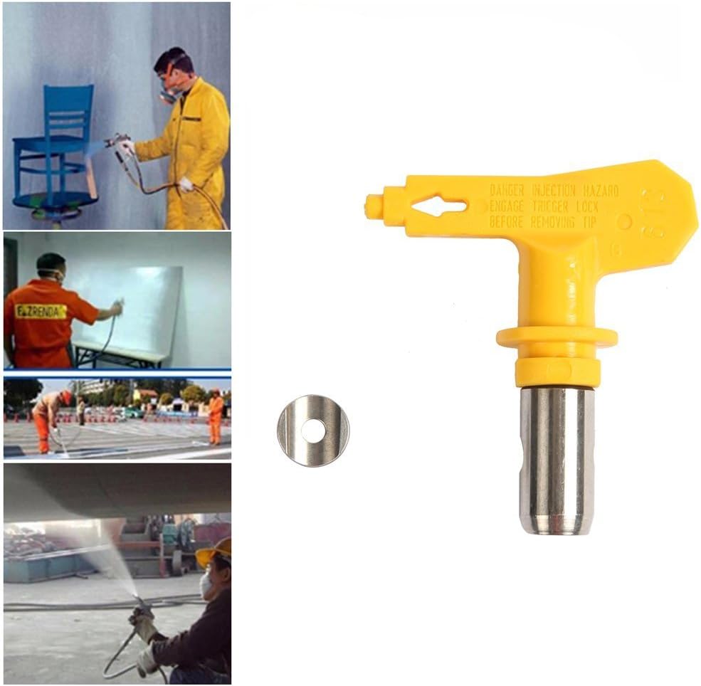 Paquete de 2 boquillas de punta de pulverización reversibles para pistolas pulverizadoras de pintura sin aire y máquina rociadora sin aire (211)