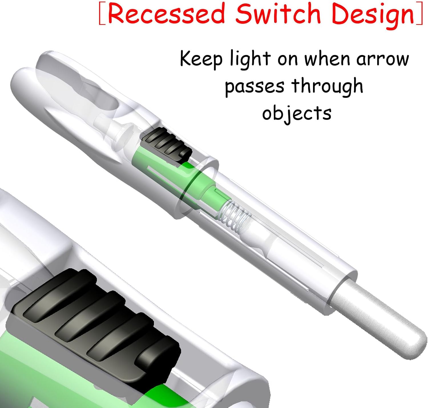 G X H S GT Lighted Nocks for Arrows with .165 .204 .233 .244 .246 Light up Knocks Archery illuminocks Compound Bow LED Arrow Nocks for Hunting