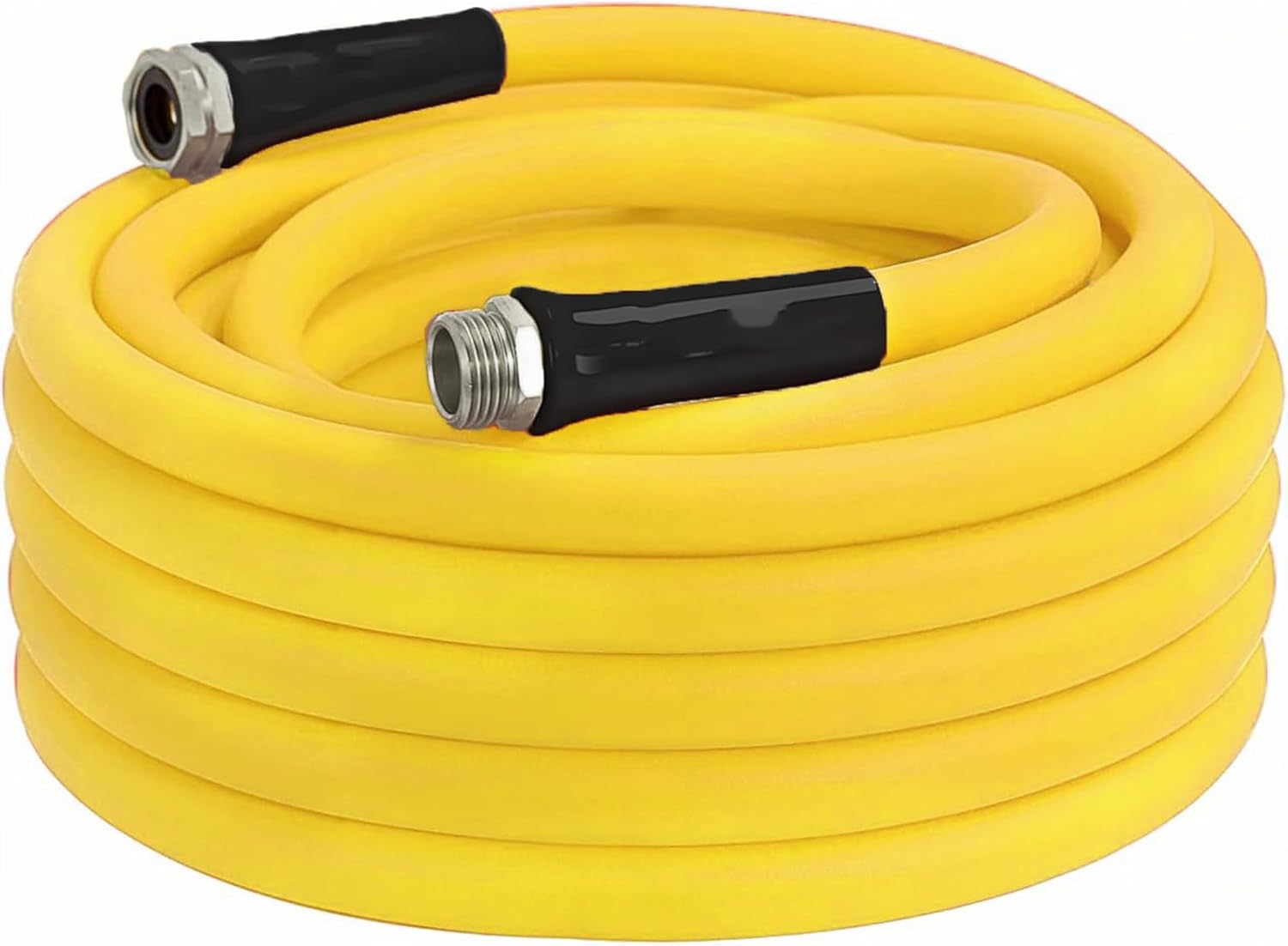 T TOVIA – Manguera de jardín de 58 pulgadas. 30 pies, manguera de agua híbrida para todo tipo de clima, flexible y ligera, 150 PSI con accesorios de
