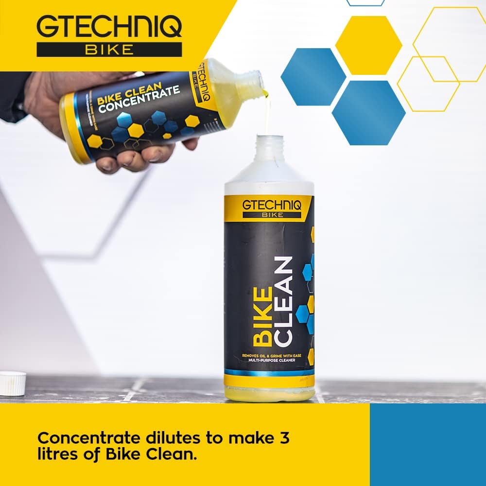 Gtechniq Paquete de limpiador de bicicletas a granel  Spray limpiador de bicicletas 1L y recambio concentrado de 16.9 fl oz  Spray en aerosol,