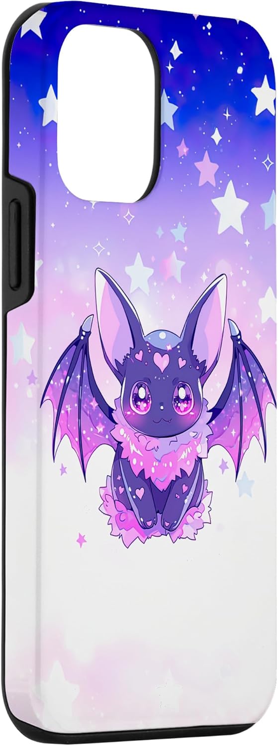 Funda para iPhone 12 mini Kawaii Pastel Goth Lindo y espeluznante Murciélago Ribcage