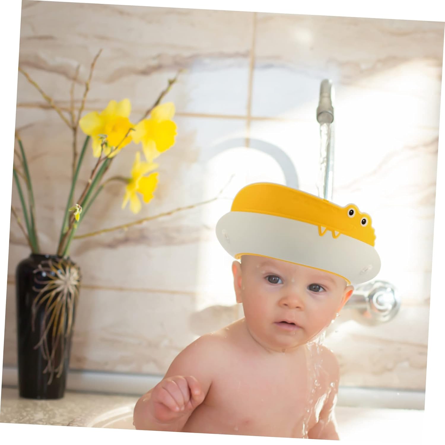 Gorro de champú para niños, gorra de ducha flexible para niños, champú para niños, sombrero de baño, productos de seguridad para el baño, taza de
