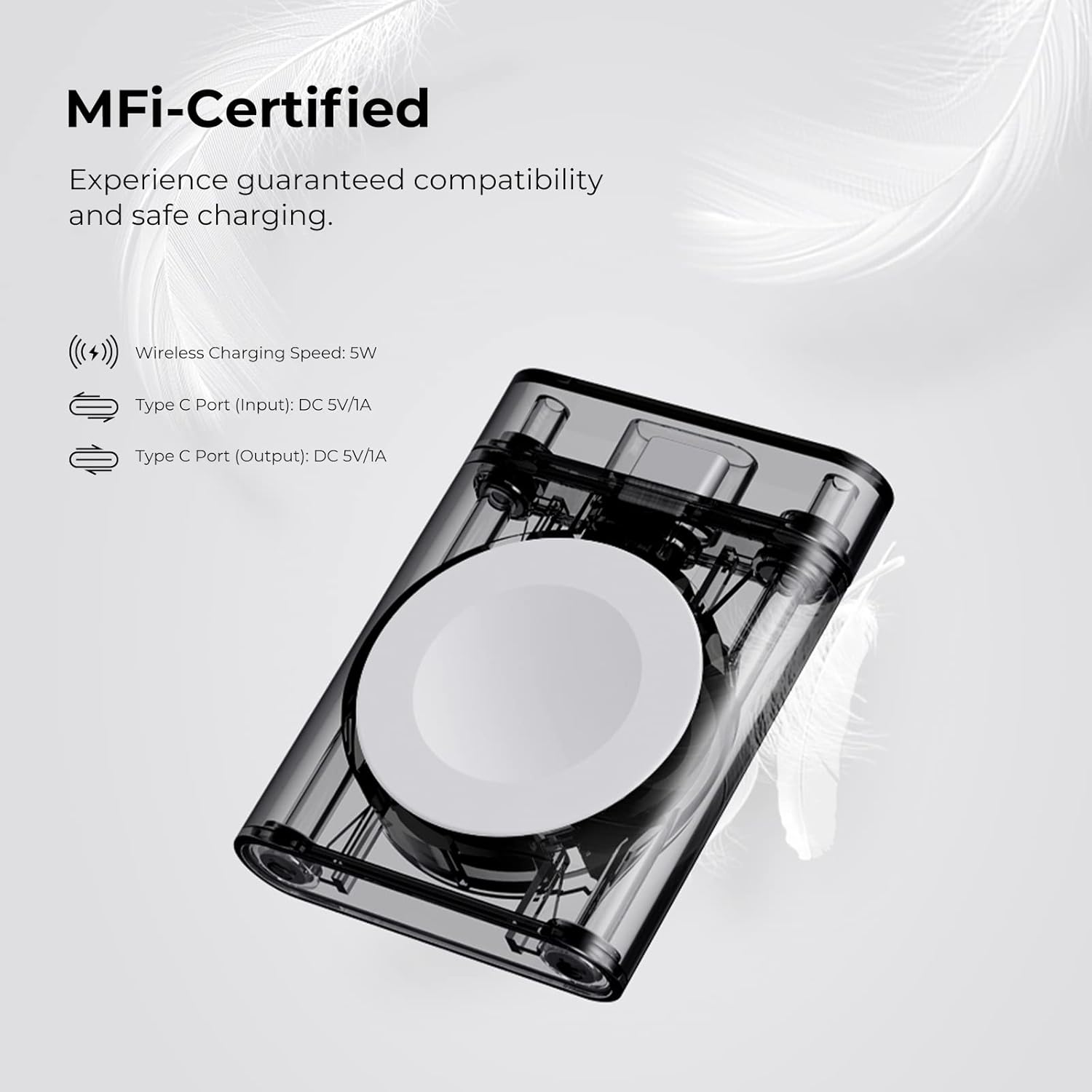 PITAKA Power Dongle para Apple Watch, cargador magnético inalámbrico portátil con certificación MFi USB C compatible con Apple Watch Series 7SE654321