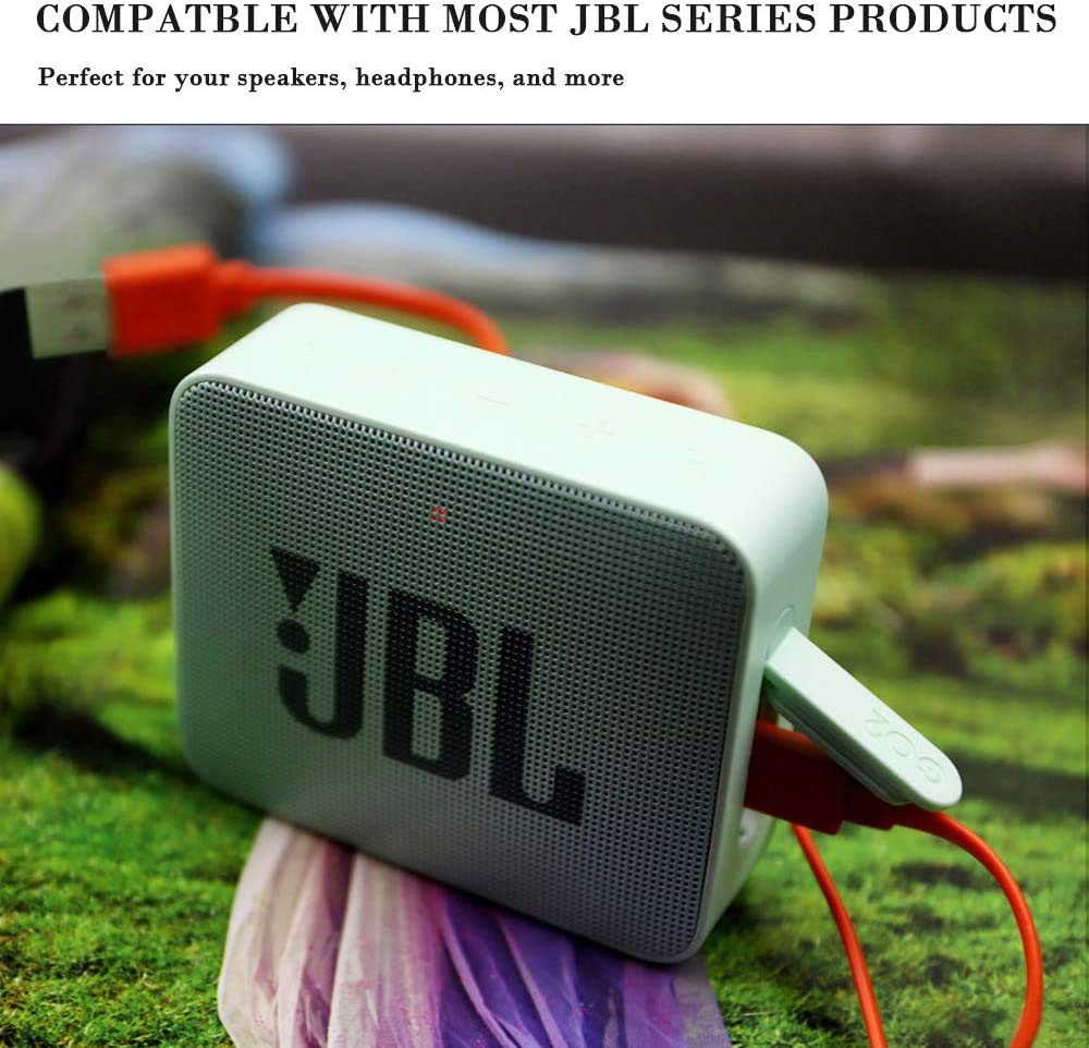 Cable de carga USB de alimentación rápida para JBL Altavoz Bluetooth inalámbrico Auriculares Auriculares MicroUSB, 3.3 pies y naranja