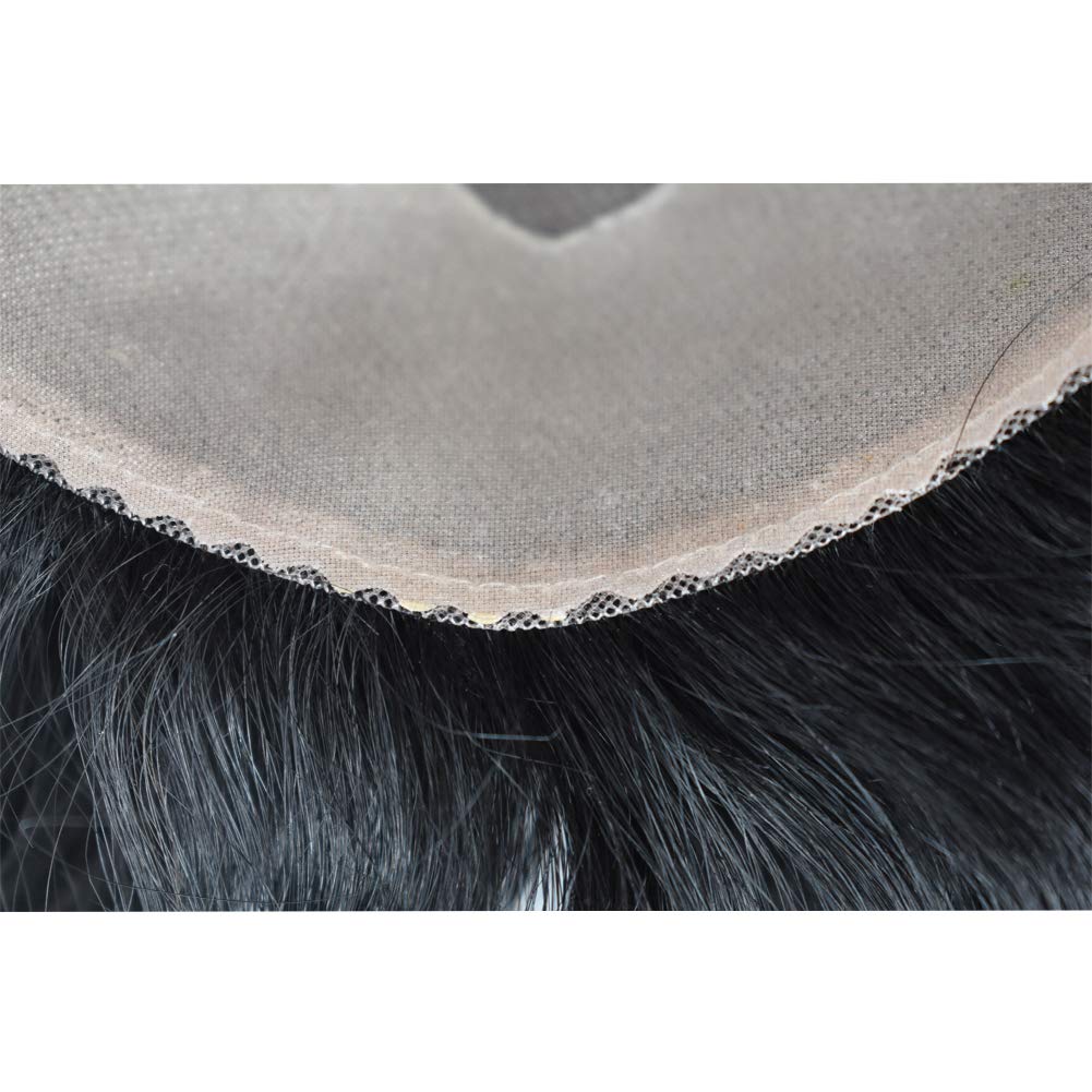Toupee para hombres Sistema de reemplazo de piezas de cabello humano fino mono invisible para hombre Toupee sistema de pelo para hombres postizos