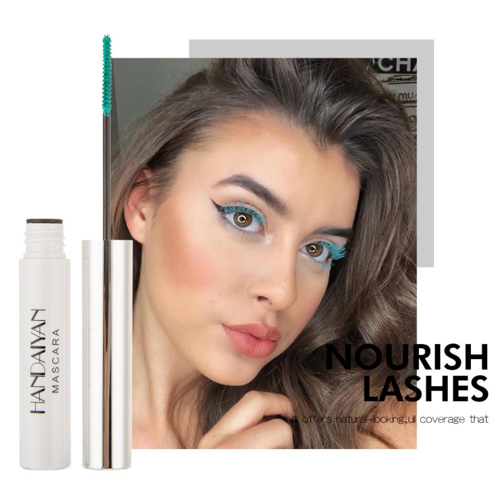Máscara colorida de 12 colores, impermeable, de larga duración, para maquillaje de ojos, azul, negro, blanco, verde, morado, para mujeres y niñas,