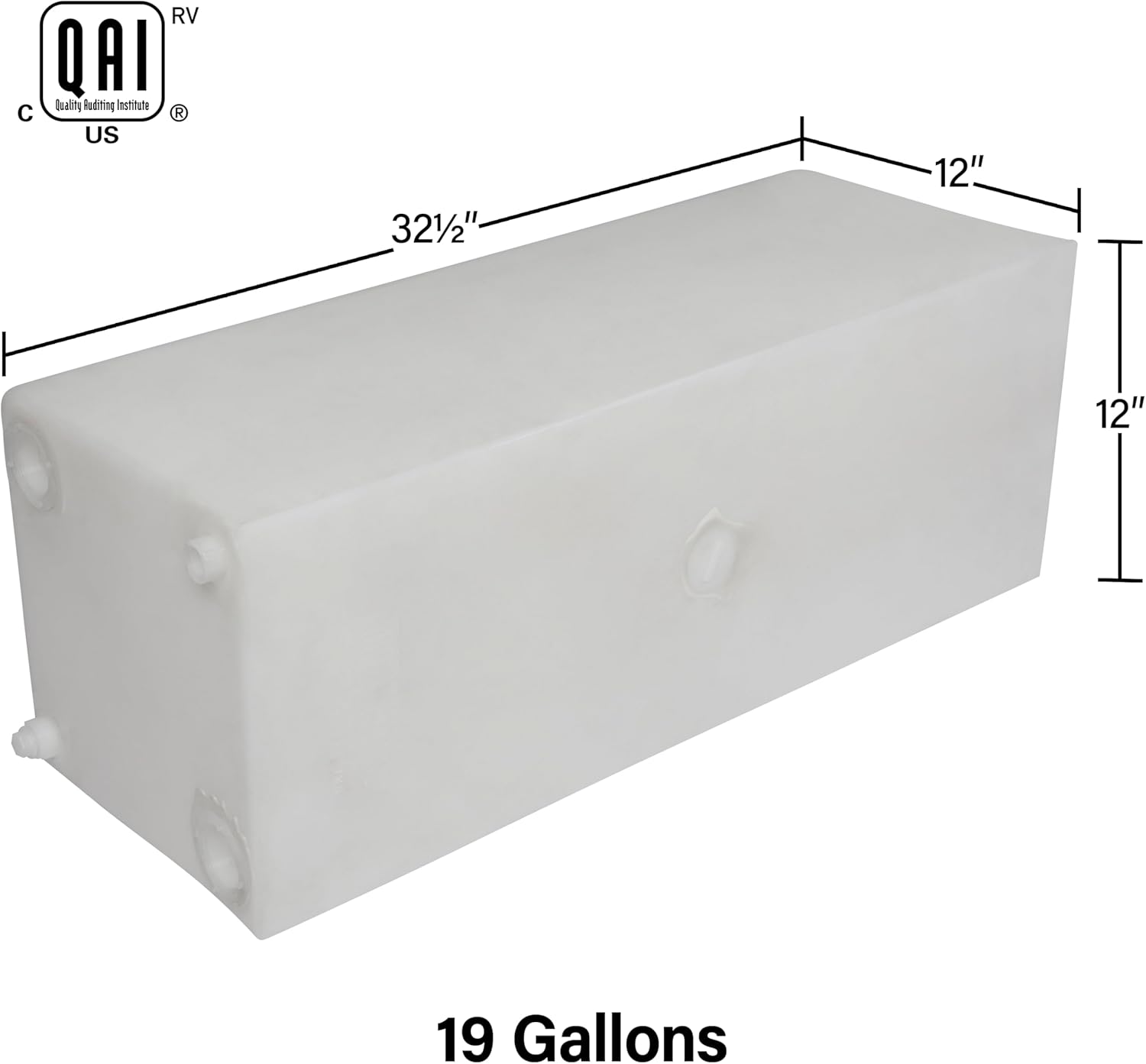 Ameri-Kart WT-0024 Tanque de agua dulce para caravana de 19 galones para agua potable y potable para campistas, remolques y caravanas, 32.5 pulgadas