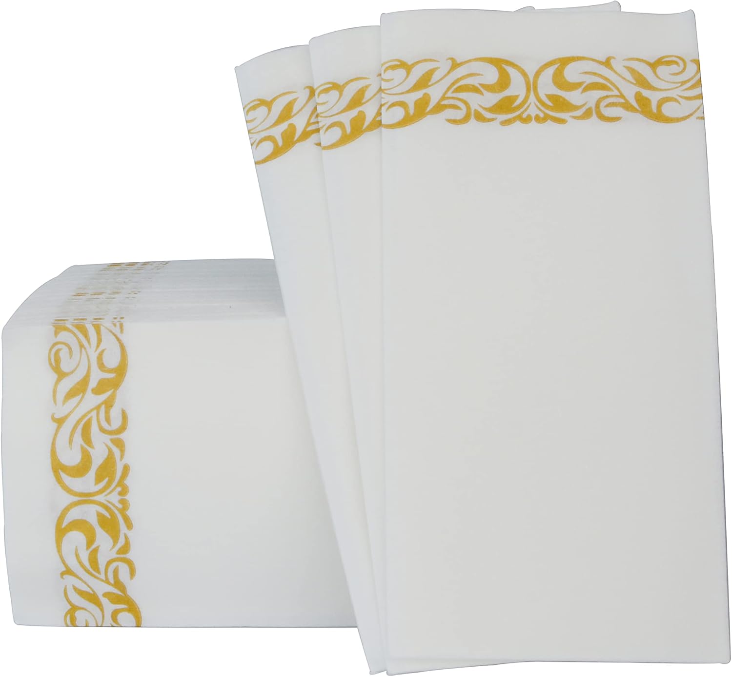 Capsella Servilletas desechables elegantes de alta calidad, suaves y absorbentes, de tacto de lino, servilletas decorativas duraderas para baño,