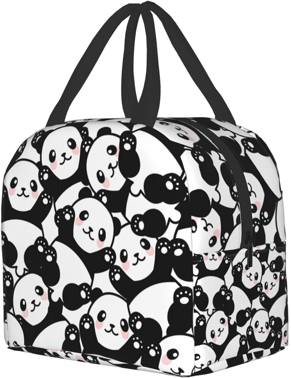 Linda lonchera de panda  Bolsas de almuerzo aisladas para niños y niñas, bolsas de almuerzo reutilizables, perfectas para la escuela, campamento,