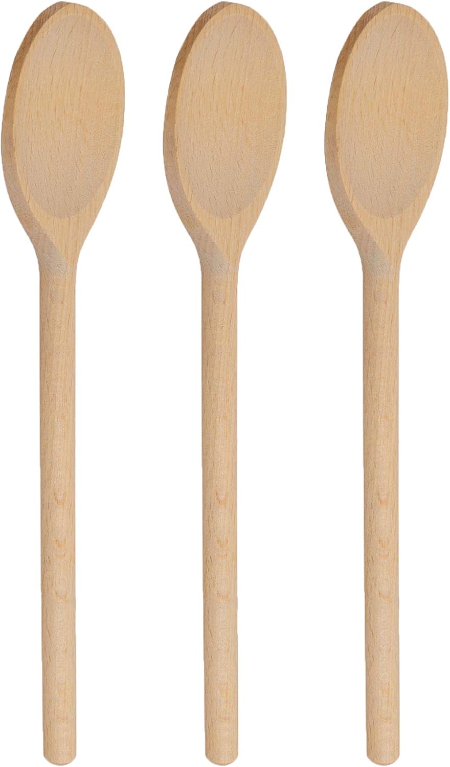 Cucharas de madera de 14 pulgadas de largo para cocinar, cucharas ovaladas de madera para hornear, cocinar, revolver, cucharas de salsa hechas de