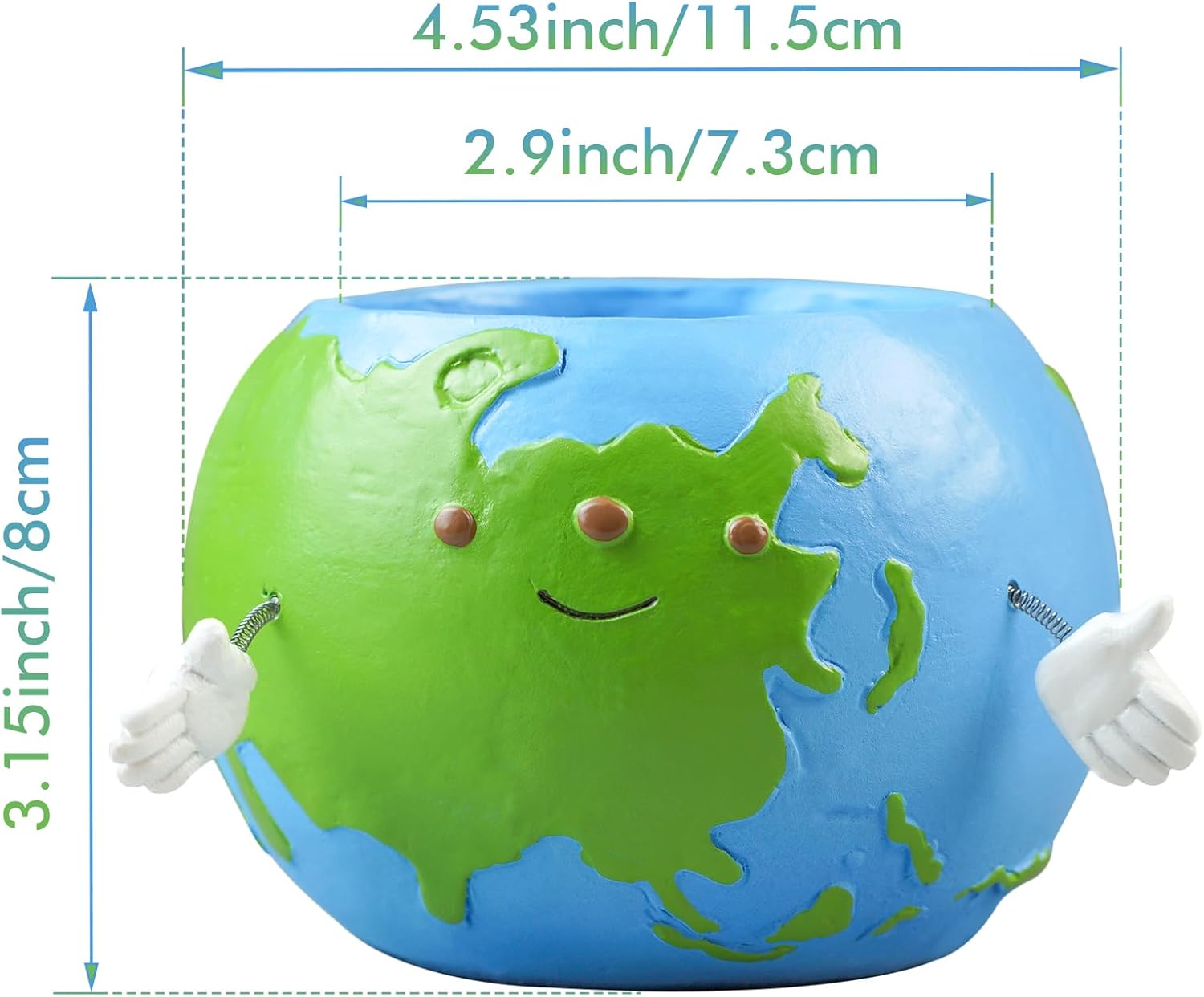 Cinf Macetas de resina en forma de muñeca de jardín de plantas verdes bonitas macetas encantadoras macetas para bolígrafo, maceta decorativa moderna