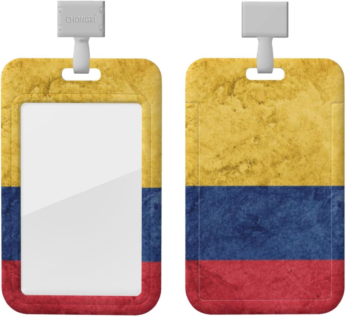 Portatarjetas de identificación impermeables con 1 ventana de identificación transparente y 1 ranura para tarjeta de crédito y un cordón desmontable