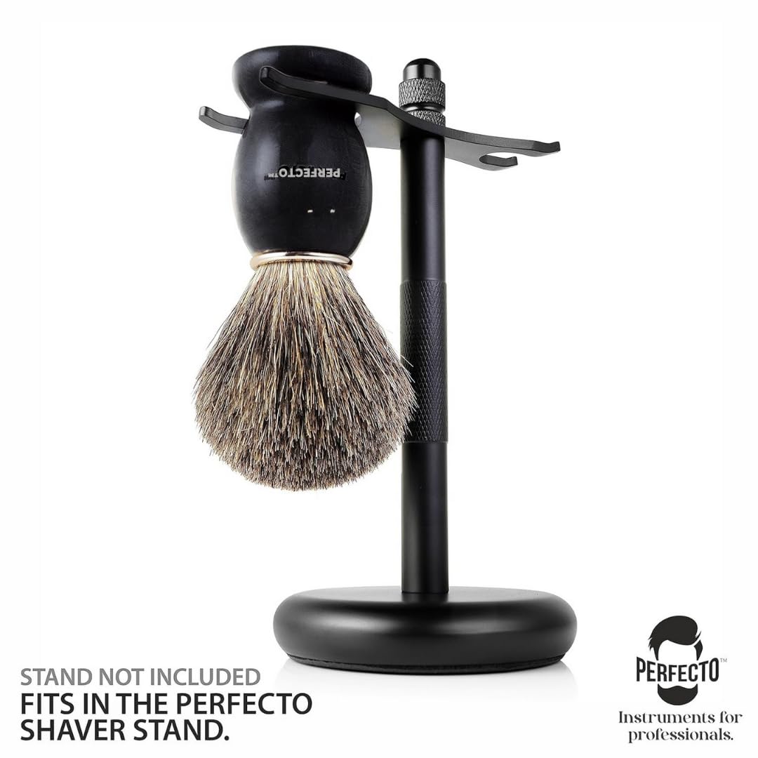 Perfecto Cepillo de afeitar de cerdas sintéticas para hombres, diseñado para el mejor afeitado de tu vida. Brocha de afeitar – Brocha de afeitar