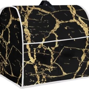 Cubierta de mezclador de soporte de mármol negro y dorado, cubierta a prueba de polvo, cubierta de jugo, cubierta protectora para mezclador, Cubierta de mezclador de soporte de mármol negro y dorado, cubierta a prueba de polvo, cubierta de jugo, cubierta protectora para mezclador,