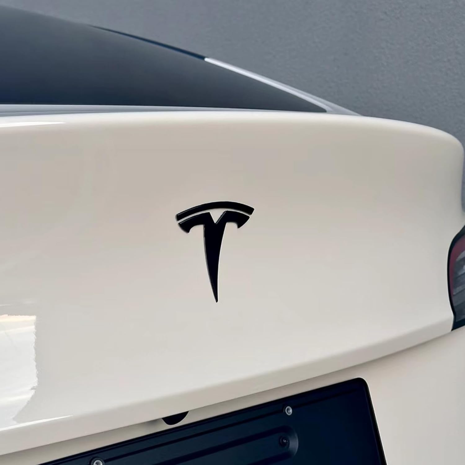 Tesla Model 3 – Emblema de repuesto con logotipo en T en la parte trasera del maletero que reemplaza la insignia 3D, accesorio de automóvil (negro