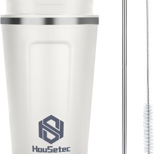 Elayce Taza de café, vasos de café con popotes y cepillos para pajillas, taza de café de viaje con tapas a prueba de fugas para mantener el agua Elayce Taza de café, vasos de café con popotes y cepillos para pajillas, taza de café de viaje con tapas a prueba de fugas para mantener el agua