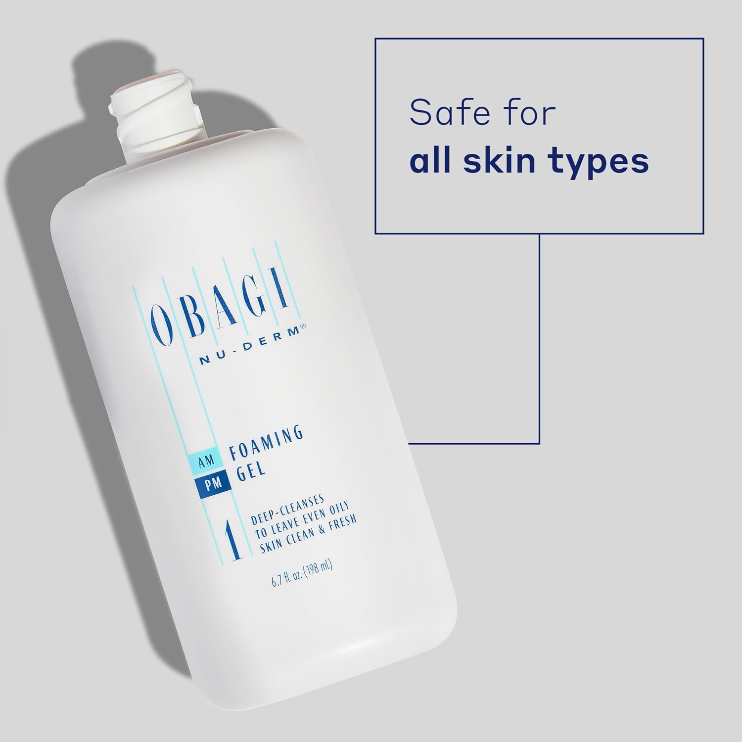 Obagi Nu-Derm – Gel espumoso + disruptor de manchas oscuras tamaño de prueba limpiador diseñado para limpiar los poros y eliminar el maquillaje, la