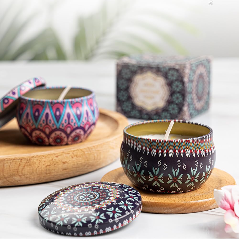 Juego de velas perfumadas de regalo, paquete de 10 velas de aromaterapia de cera de soja de 2.5 onzas, juego de velas perfumadas pequeñas portátiles