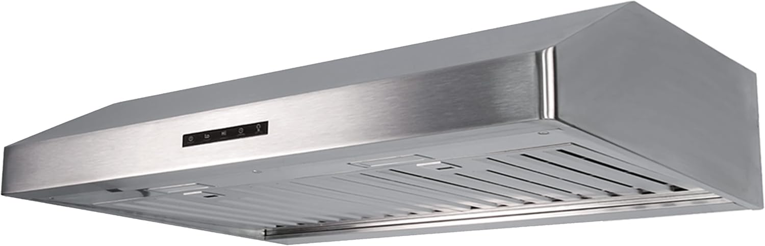 PACIFIC Campana extractora Economy Pro PR6830AS de 36 pulgadas, 850 CFM, carcasa de alta capacidad con filtro deflector apto para lavavajillas,