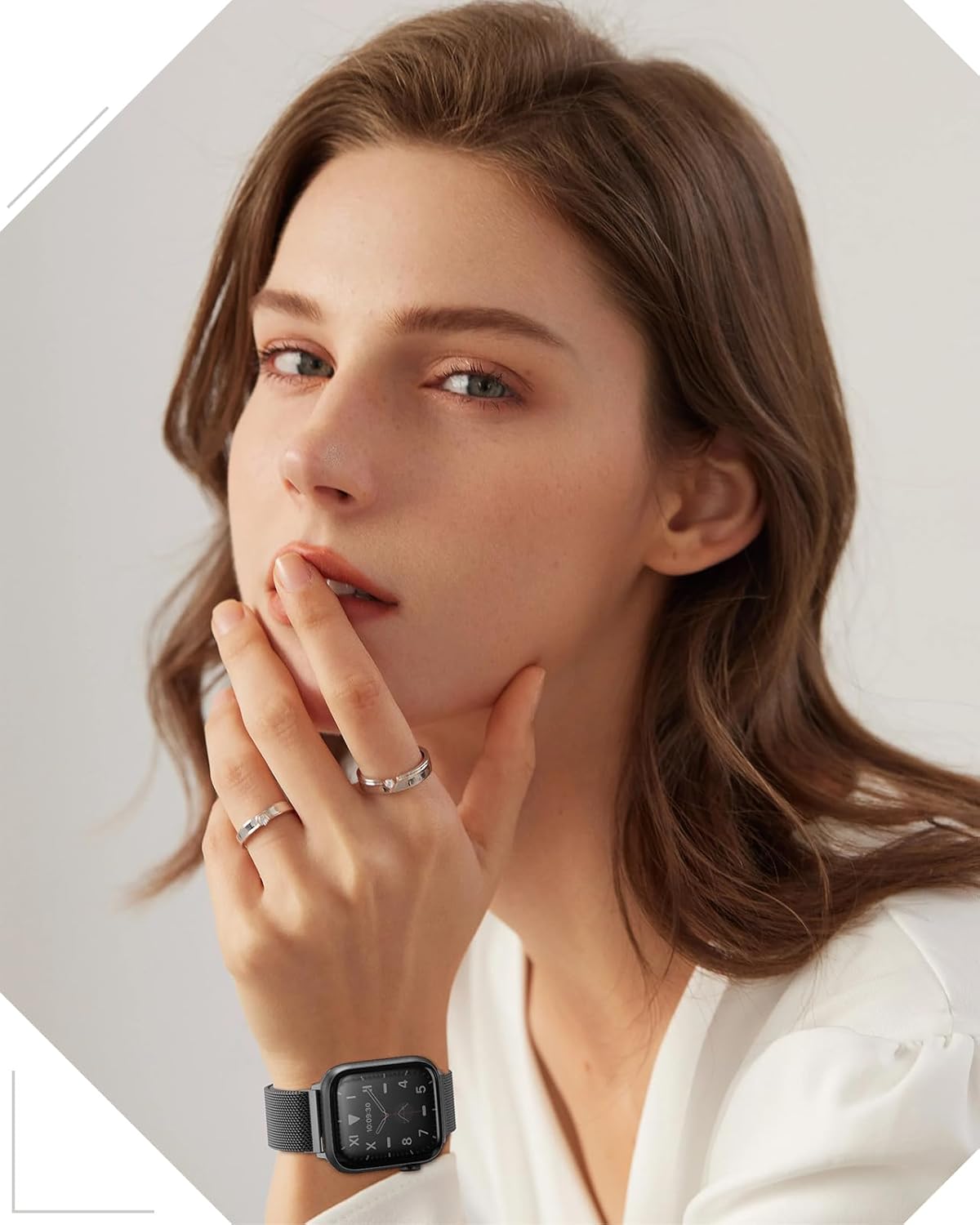 Correas de patente 2023 compatibles con Apple Watch Band de 1.496 in 1.575 in 1.614 in 1.654 in 1.732 in 1.772 in 1.929 in para mujeres y hombres,