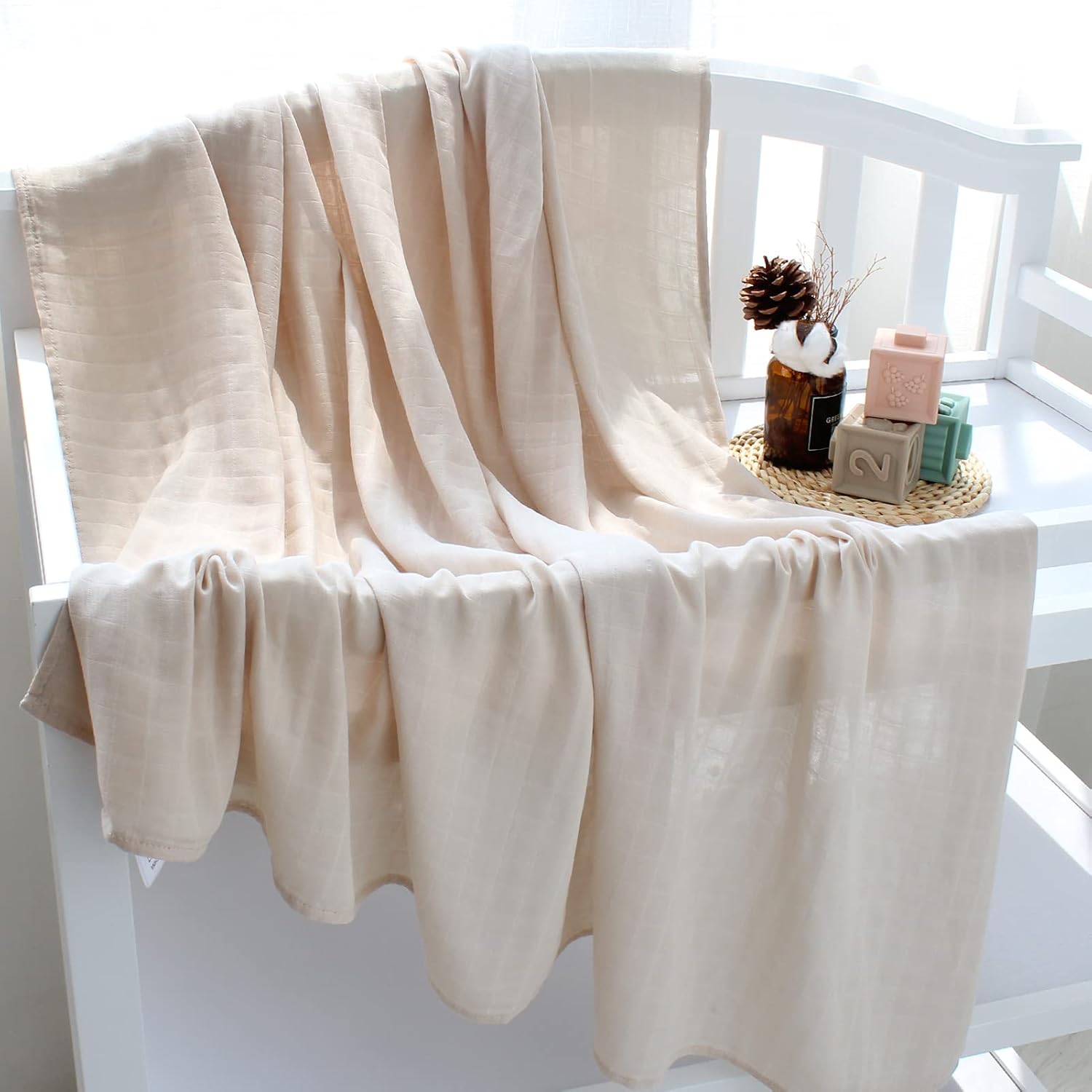 Mantas de muselina para bebés niños y niñas, suaves, transpirables y agradables a la piel, mantas de recepción para recién nacidos, esenciales para
