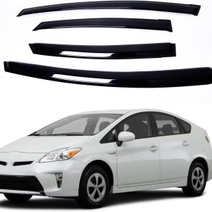 Compatible con Toyota Prius 2009-2015 – Juego de viseras de ventana de humo de acrílico seguro, protección contra el sol, la lluvia y la Compatible con Toyota Prius 2009-2015 – Juego de viseras de ventana de humo de acrílico seguro, protección contra el sol, la lluvia y la