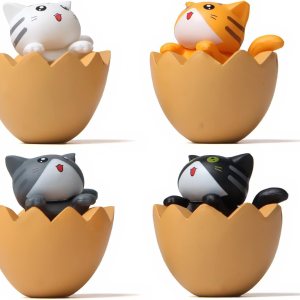 Juego de estatua de gatito, juego de 4 figuras de gato de lujo, lindas figuras de gato, decoración de pasteles de fiesta de cumpleaños, decoración Juego de estatua de gatito, juego de 4 figuras de gato de lujo, lindas figuras de gato, decoración de pasteles de fiesta de cumpleaños, decoración