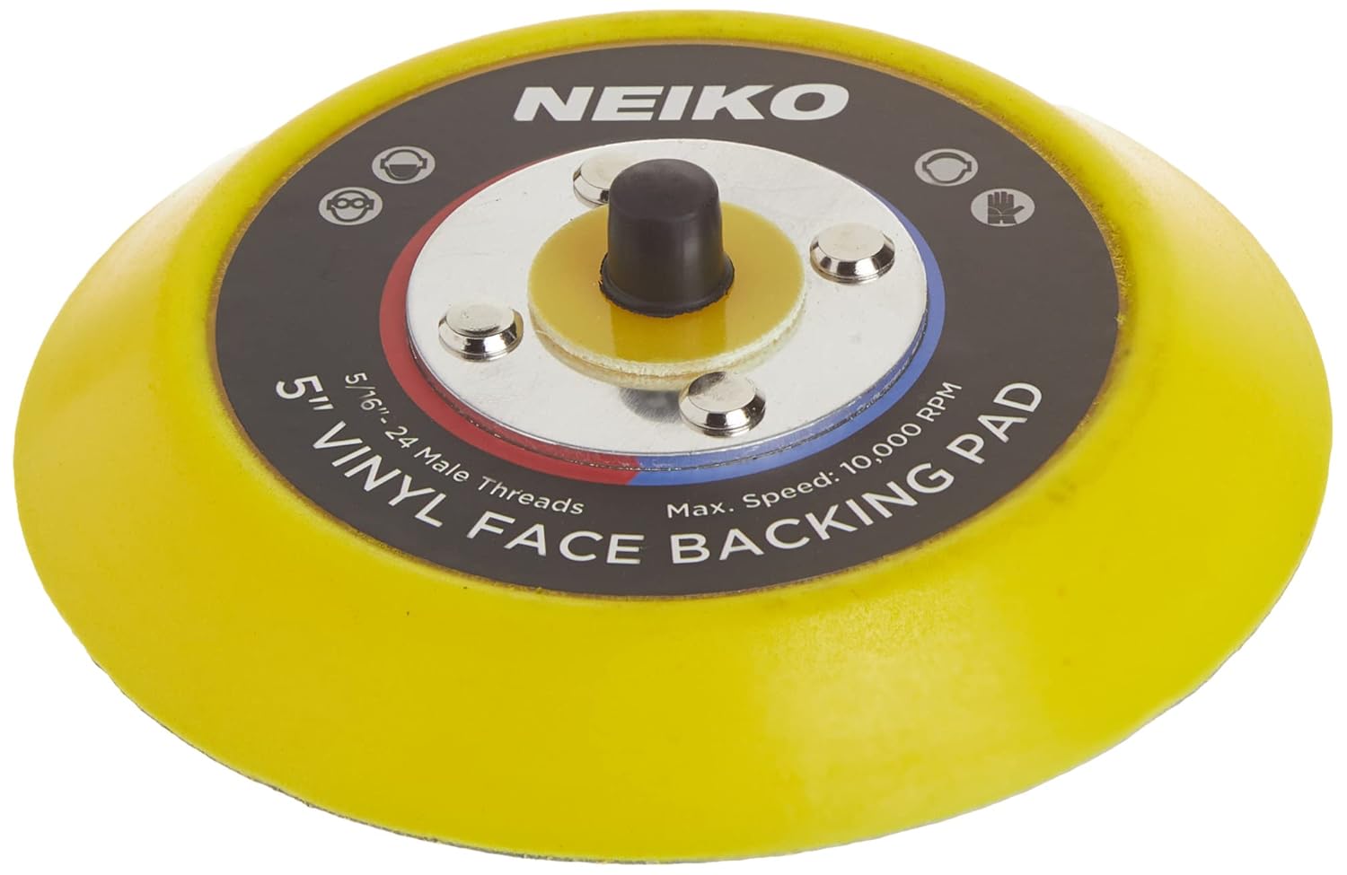 NEIKO 30261A Almohadilla de lijado de 5 pulgadas con respaldo de vinilo PSA, eje de 516 pulgadas con 24 soportes de rosca, 10,000 RPM, las