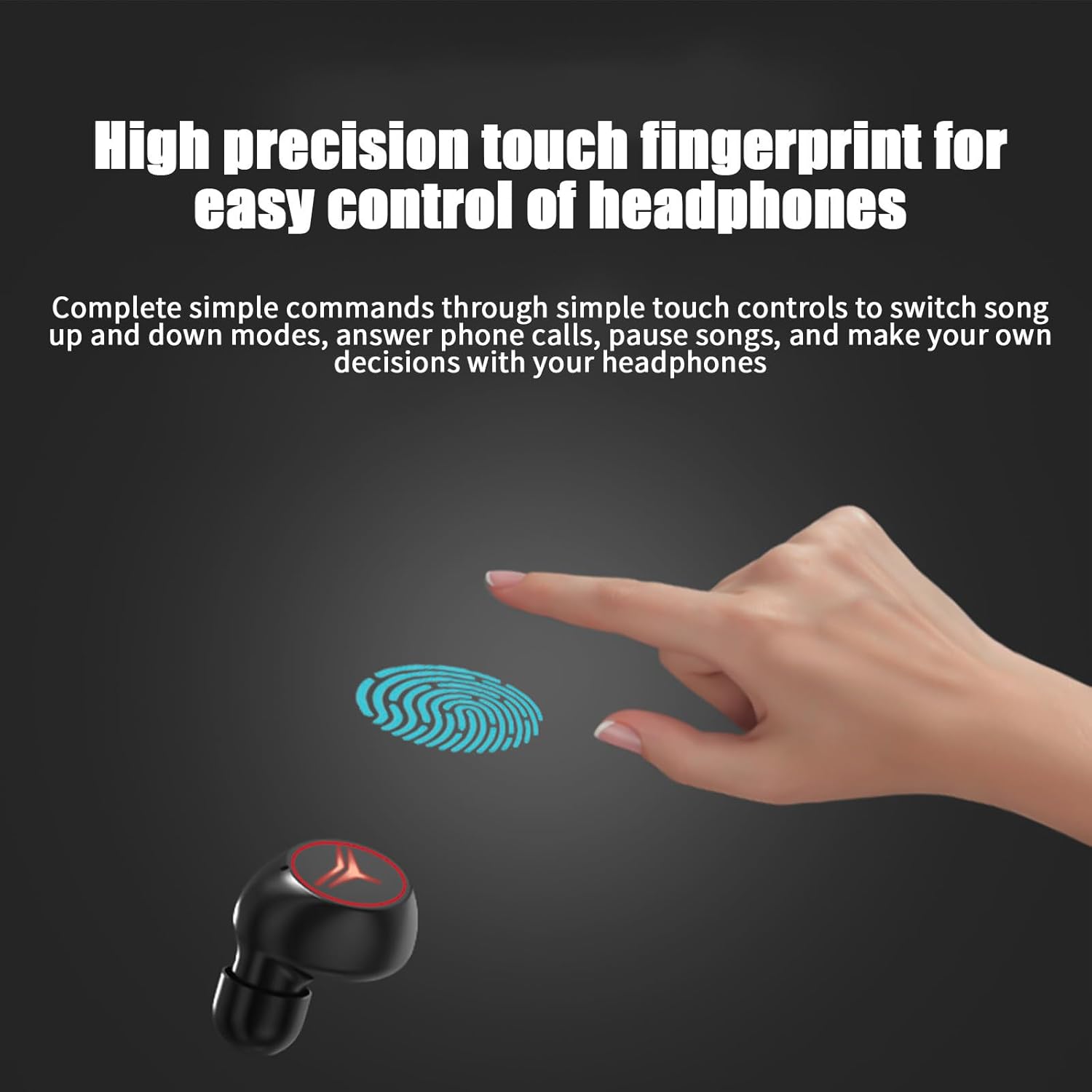 Auriculares inalámbricos Bluetooth Auriculares Bluetooth V5.2 Auriculares inalámbricos 60 horas de duración de la batería con estuche de carga