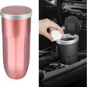 Cubo de basura para automóvil con tapa, mini contenedor de basura para automóvil, a prueba de fugas e impermeable, cesta de basura multiusos para Cubo de basura para automóvil con tapa, mini contenedor de basura para automóvil, a prueba de fugas e impermeable, cesta de basura multiusos para