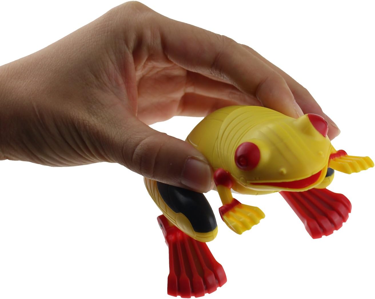 Tipmant Sensor De Luz De Control Remoto Rana RC Simulación De Juguete Animal Falso Con Linternas Rojas – Amarillo