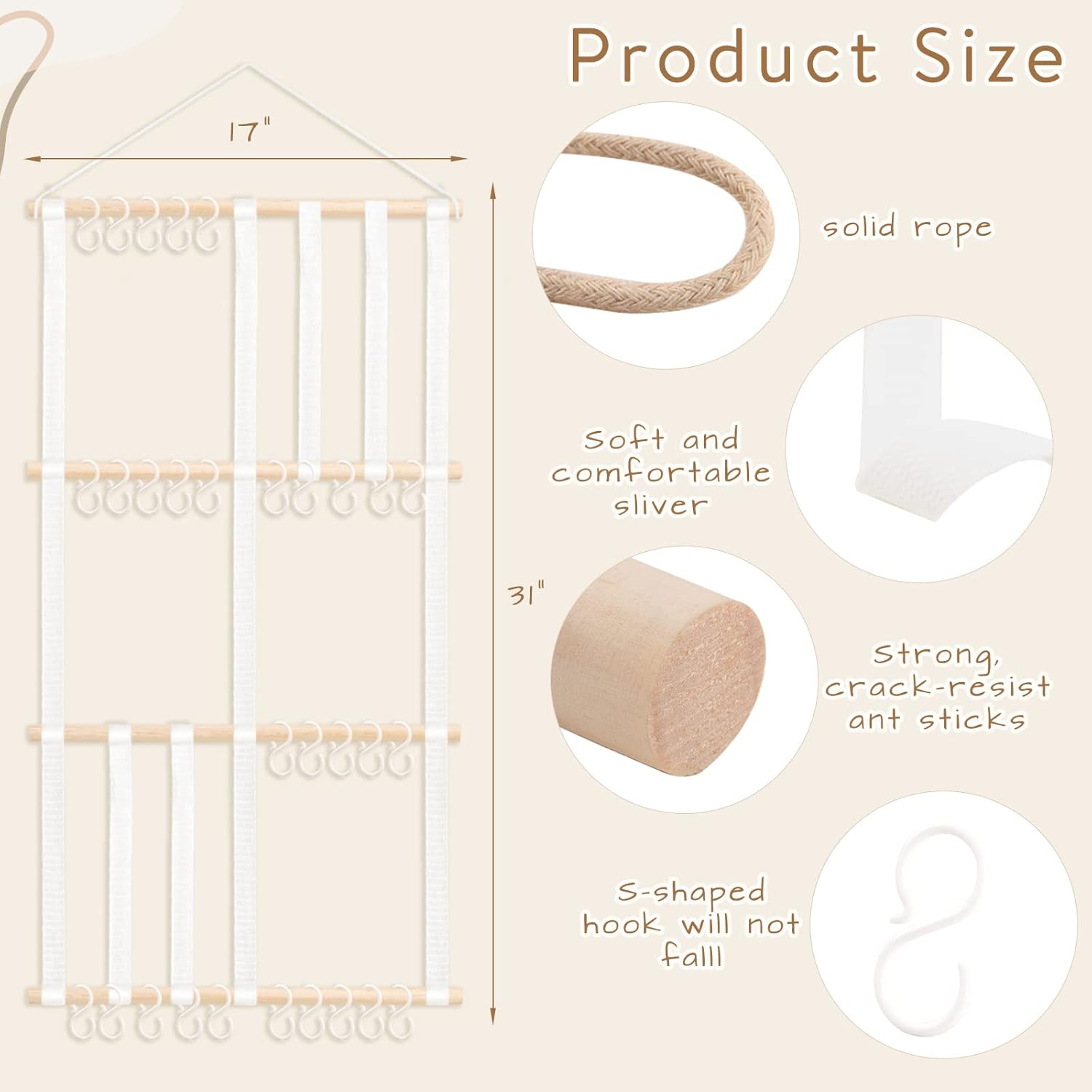 POVETIRE Soporte para diadema organizador de lazos para el cabello, diademas para bebé, accesorios para el cabello, organizador de almacenamiento