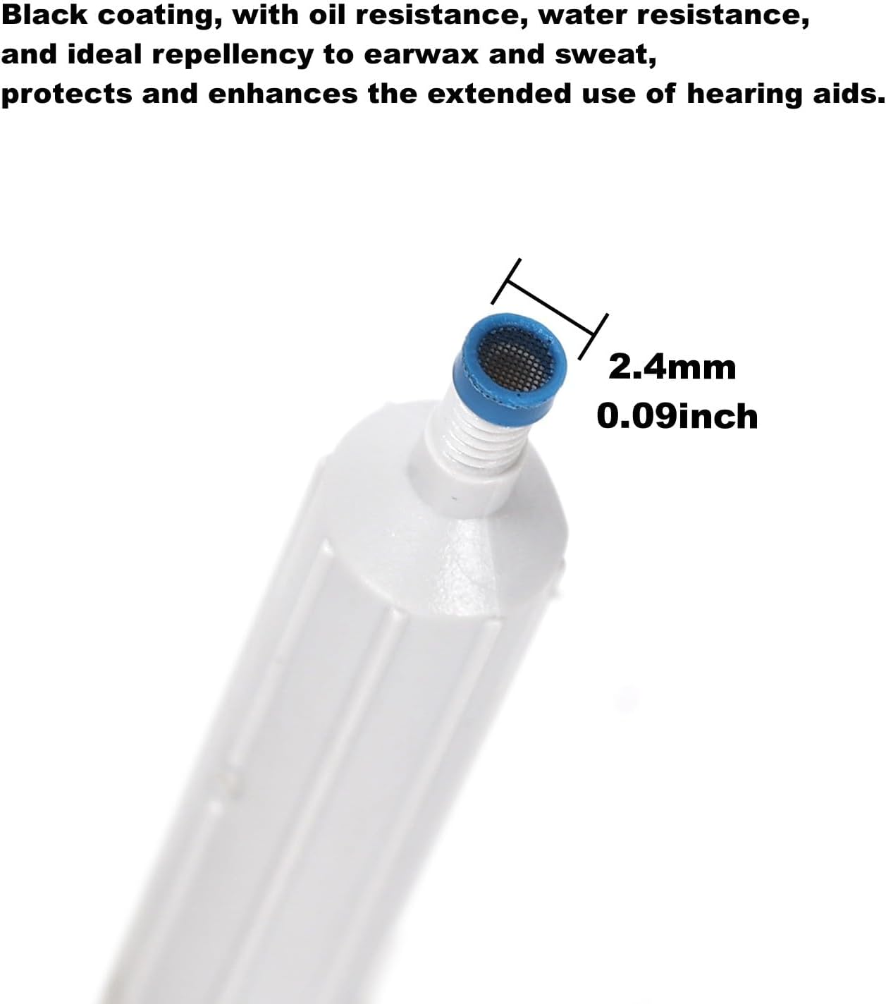 16 protectores de cera para audífonos HF4 Pro Protection (Azul – Oído izquierdo) 0.094 in con manual de instrucciones compatible con Siemens,