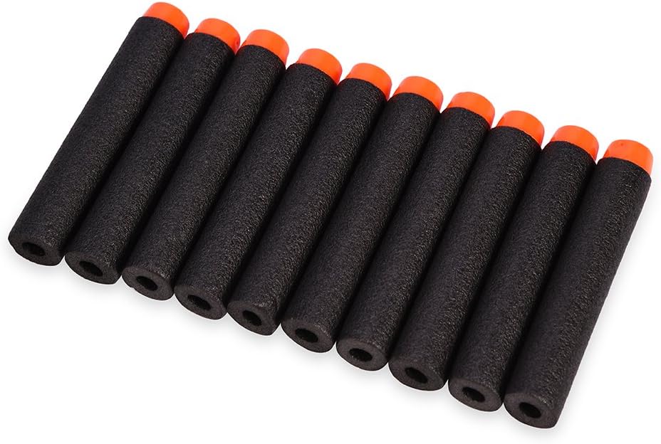 Nerf Dards, 2.8 in de espuma Nerf dardos para pistola de juguete serie paquete de repuesto negro