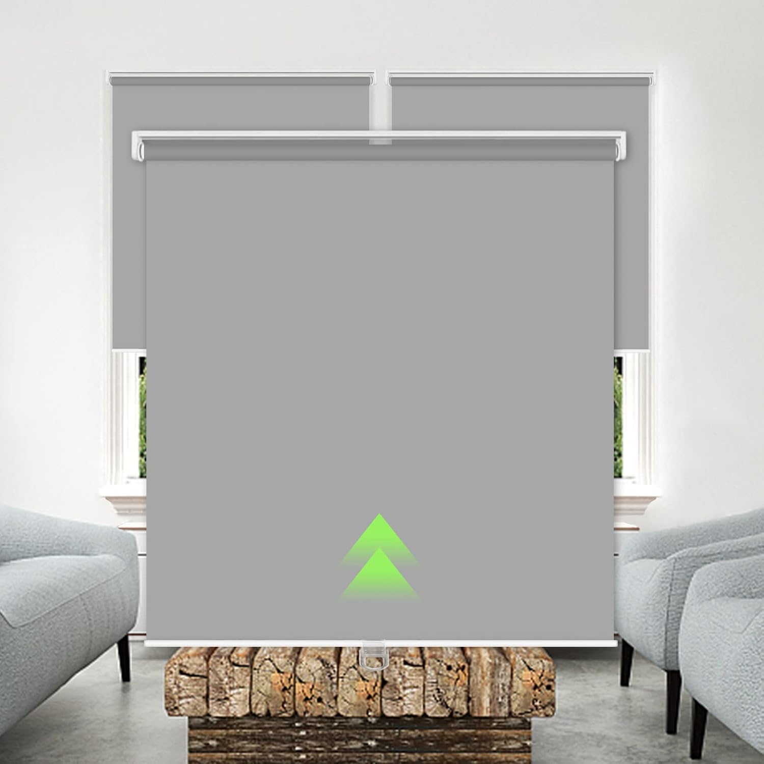 Kokorona Persianas enrollables opacas sin cordón para ventanas, oscurecimiento de la habitación, con aislamiento térmico, ahorro de energía, para