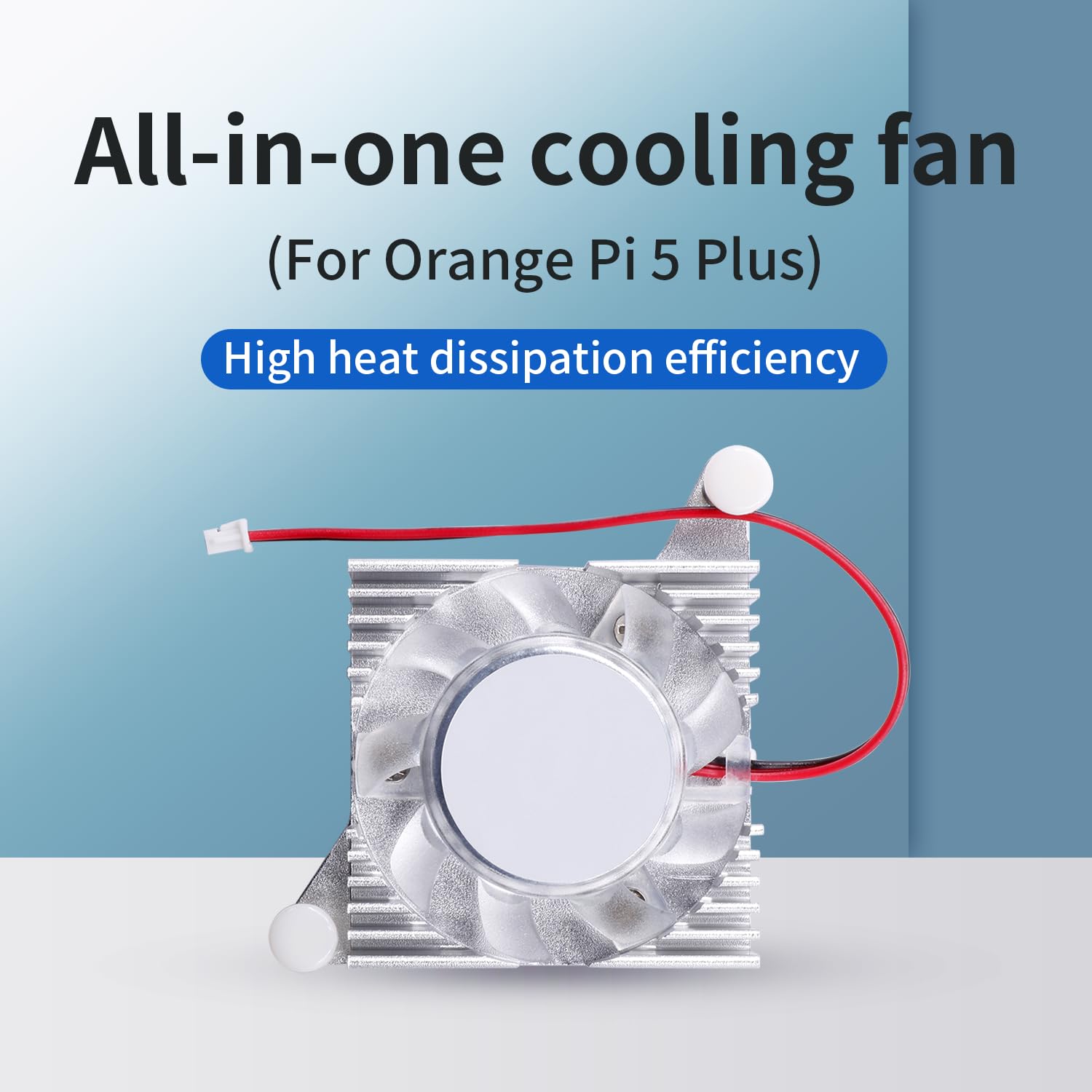 Orange Pi 5 Plus Ventilador de enfriamiento, con disipador de calor de aleación de aluminio Orange Pi 5 Plus 4GB8GB16GB computadora de placa única