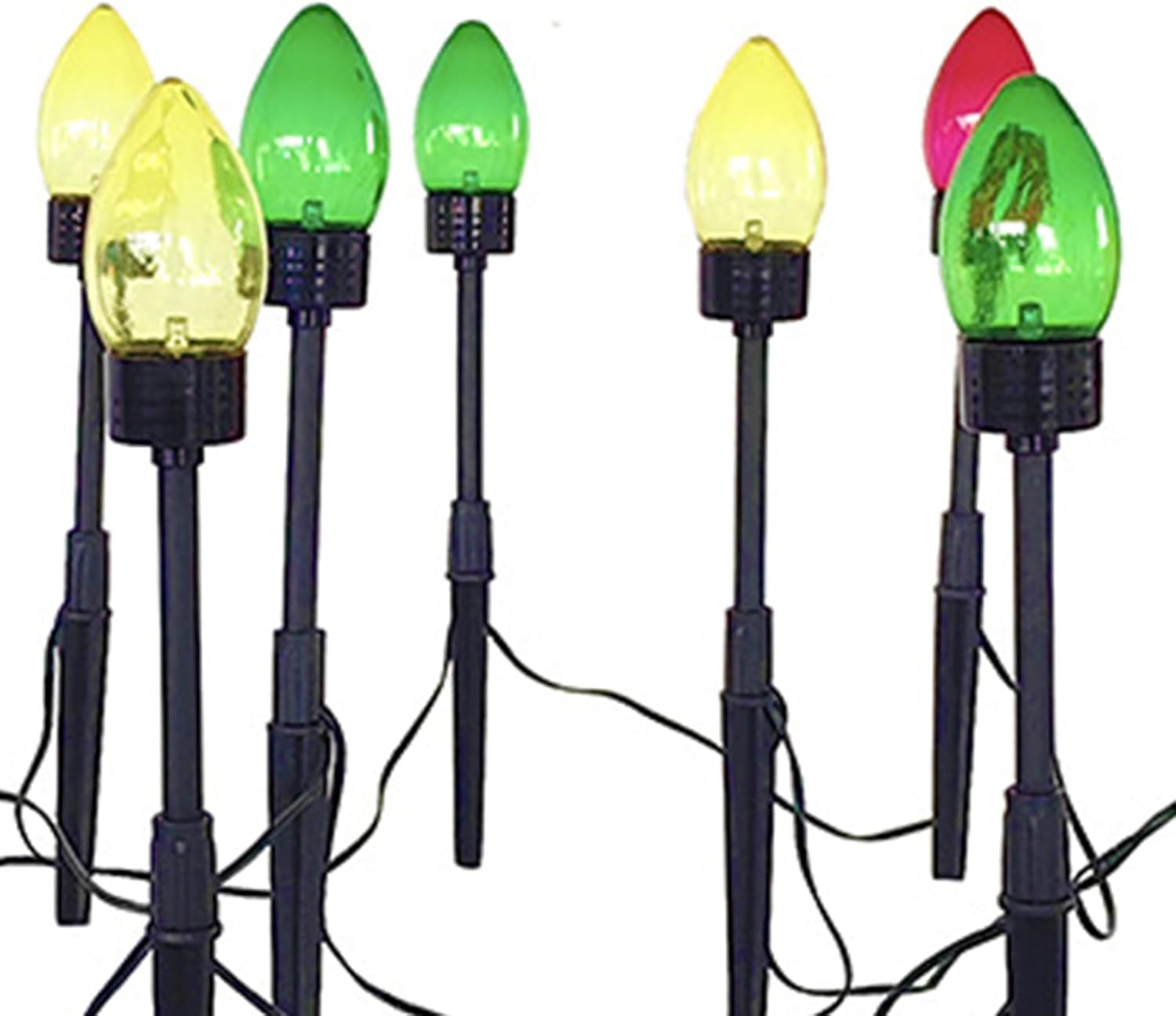 yxsian69g Luces de Navidad blancas cálidas, luz solar para exteriores, 12 LED, IP65, impermeable, camino, jardín, patio, estaca, camino, entrada,